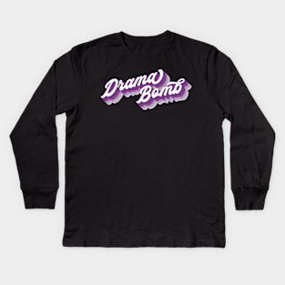 Drama Bomb Lumpy Space Princess Adventure Time Typography Kids Long Sleeve T-Shirt